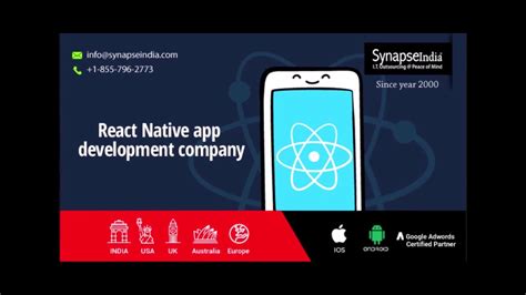React native also exposes javascript interfaces for platform apis, so your react native apps can access platform features like the phone camera, or the user's location. React Native App Development Company - SynapseIndia - YouTube