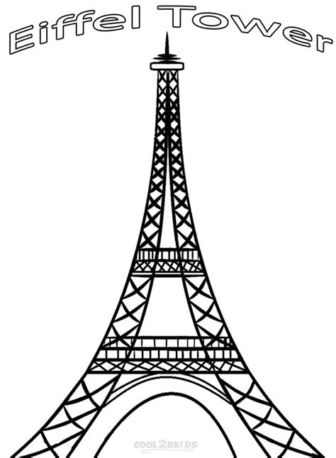 Printable Eiffel Tower Coloring Pages For Kids Cool2bkids