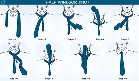 How To Tie A Tie Half Windsor Knot Step By Step With Picture