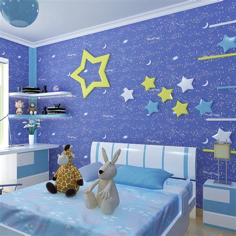 Blue Kids Room Wallpaper Texture Borastapeter Blue Wallpaper Kids