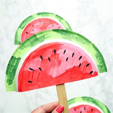 Watermelon Paper Plate Fan Passion For Savings