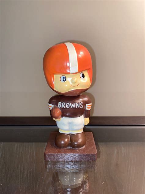 Cleveland Browns 1960 61 Wood Base Mint Central Pa Nodders