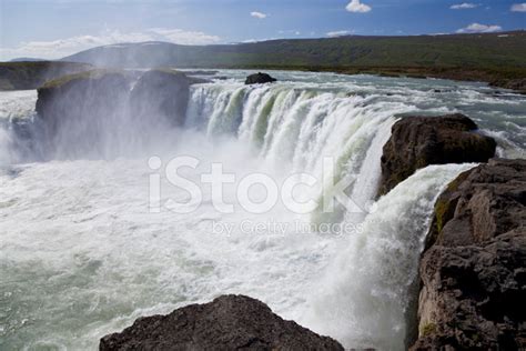 Godafoss Waterfall Iceland Stock Photo Royalty Free Freeimages