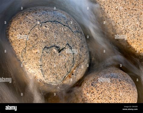 Heart Shaped Pattern On A Circular Granite Boulder Porth Nanven