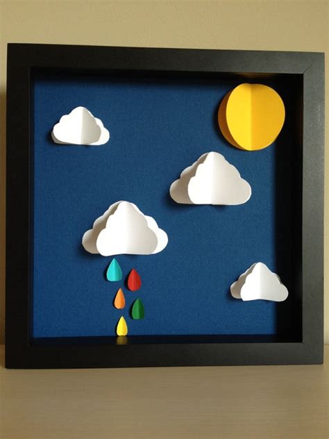 Cloud 3d Paper Art Perfect For Your Litte Ones Room Or