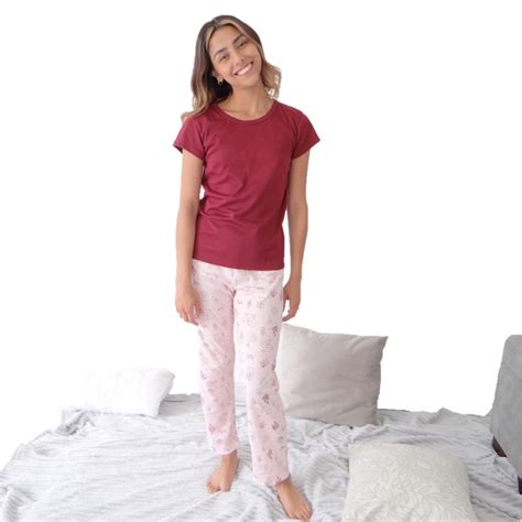 Pijama Para Mujer Pantalón Largo Estampado Pijamas Topacio