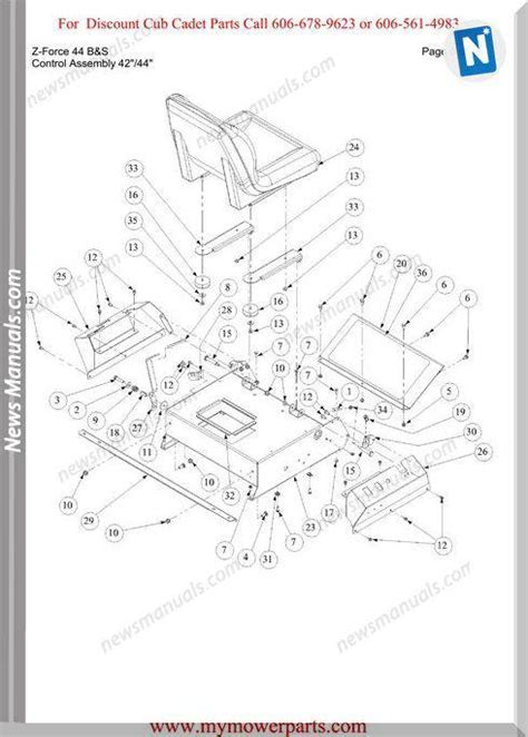 Cub Cadet Parts Manual For Model Z Force 44 Bands