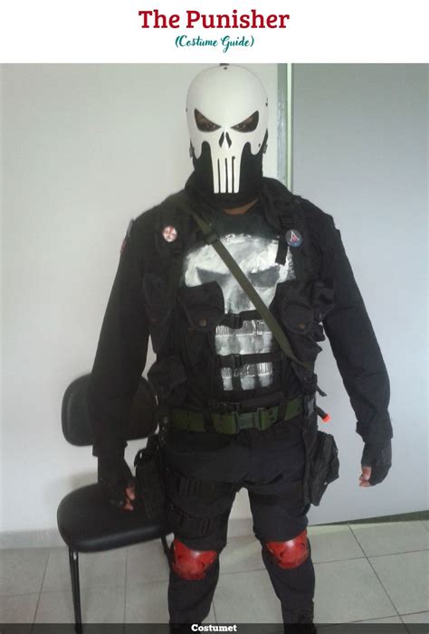 The Punisher Costume For Cosplay And Halloween 2022 Black Tactical
