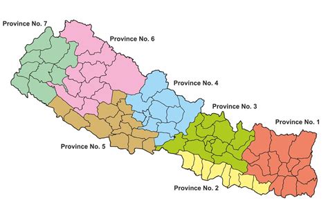 nepal states map state map of nepal southern asia asia