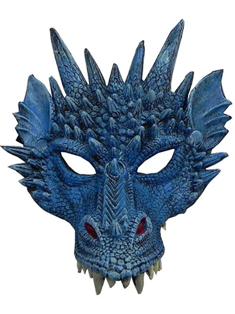 Bright Blue Dragon Mask
