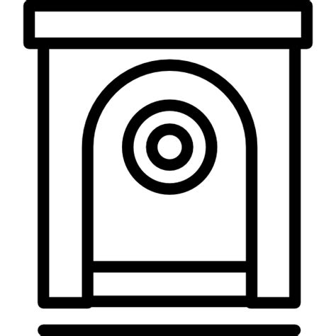 Safebox variante de esquema dentro de un círculo | Icono Gratis