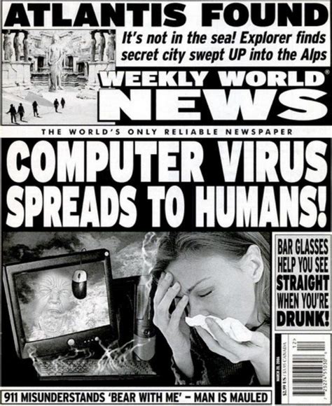15 Of The Weirdest Most Ridiculous Tabloidiest Weekly World News Covers Ever Funny Headlines