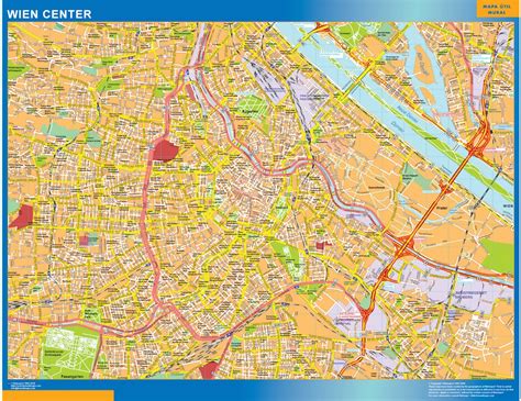 Wien Downtown Map Wall Maps Of The World