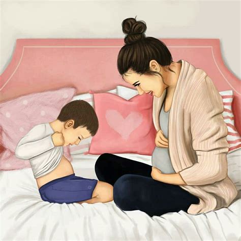 Young Mom Boy And Girl Drawing Baby Drawing Mother Baby Photography
