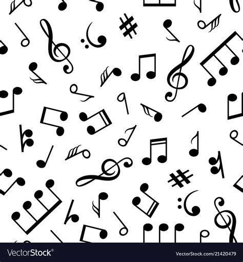 Musical Notes Seamless Pattern Royalty Free Vector Image