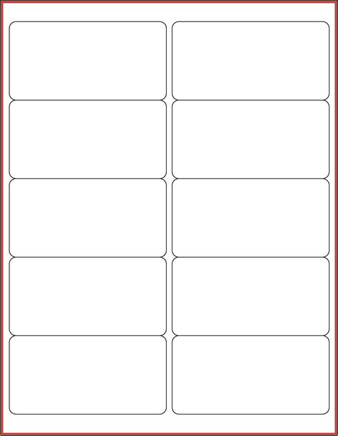 2 X 4 Label Template