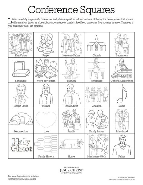 Lds General Conference Activities For Kids Ldsconf General