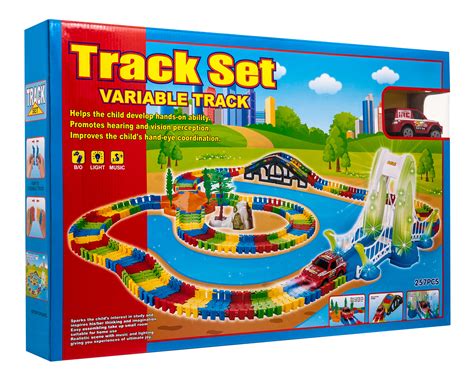 Flexible Variable Light Up Race Track Set 257 Children Kids Car Racing