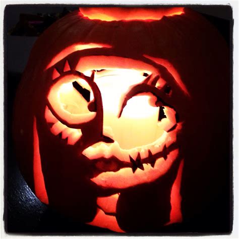 Sally From Nightmare Before Christmas First Time Pumpkin Carving