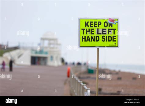 Keep On The Left Hand Side Sign Stock Photo Alamy