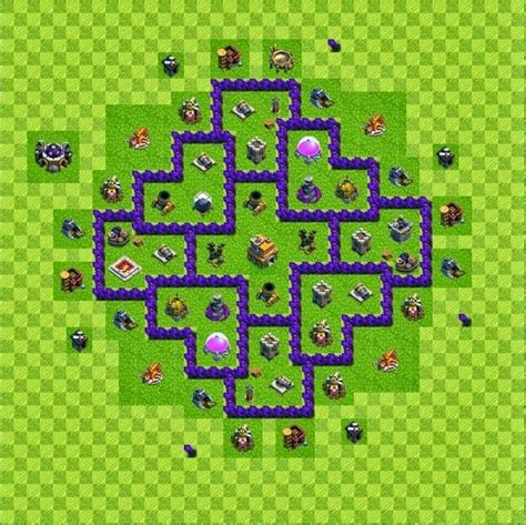 I will also try and point out what changes i would make to them, if any. Clash of Clans Bases hybrid for Town Hall 7 ClashTrack.com ...