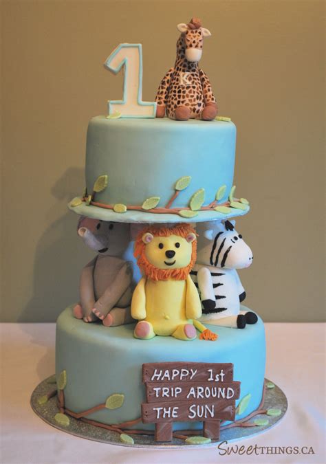 Children birthday cake topper decorations for cakes. SweetThings: 1st Birthday Cake
