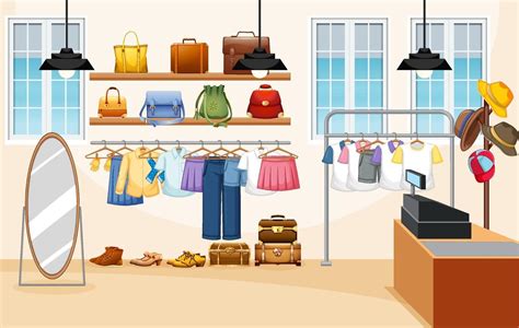 Fashion Clothes Store Background 1929327 Vector Art At Vecteezy