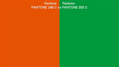 Pantone 166 C Vs PANTONE 355 C Side By Side Comparison