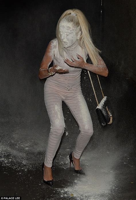 Ex On The Beach Star Holly Rickwood Gets Flour Bombed On Night Out
