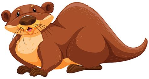 Cute Otter Clip Art Vector Images And Illustrations Istock