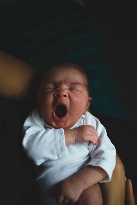 Baby Yawning Sweet Newborn Photo