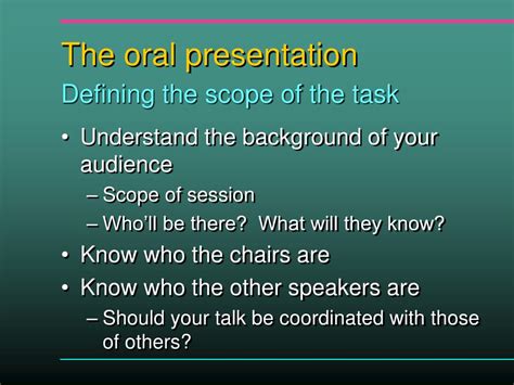 Ppt The Oral Presentation Powerpoint Presentation Free Download Id