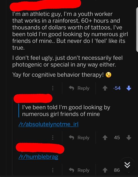 Found In A Thread About Being Ugly Humblebrag