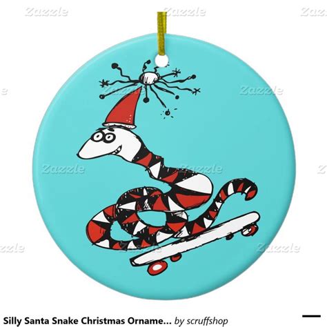 Silly Santa Snake Christmas Ornament Zazzle Christmas Ornaments