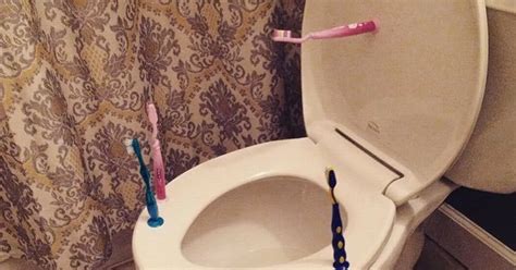 Toothbrushes On A Toilet Seat Mums Shame Worlds Messiest Children On