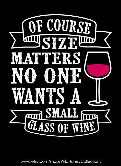 Size Matters Funny Wine Decor Wine Printable Woman Cave Decor Funny