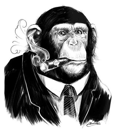 Smoking Monkey Art