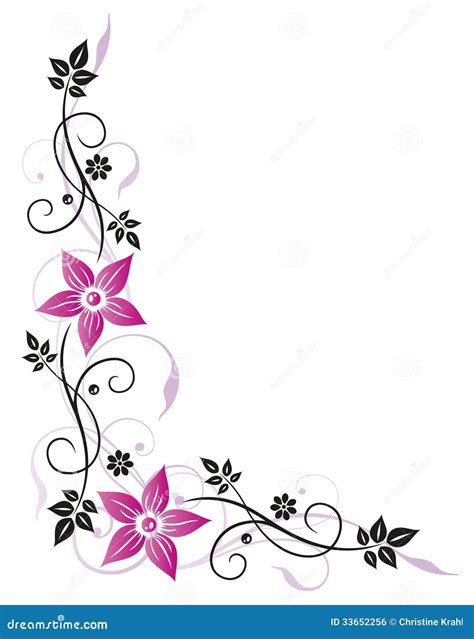 Blumen Ranke Mit Blumen Lizenzfreies Stockbild Bild 33652256