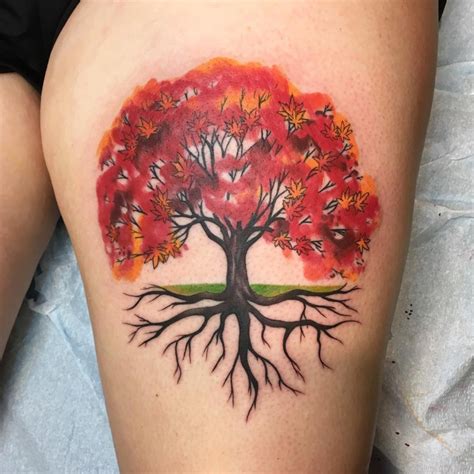 70 Watercolor Tree Tattoo Designs For Men Manly Nature Ideas Kulturaupice