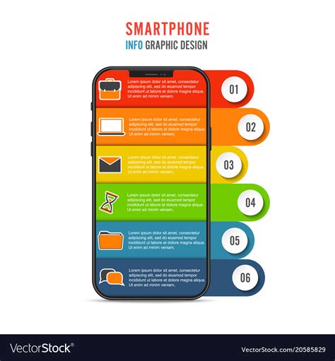 Mobile Phone For Infographic Template Royalty Free Vector