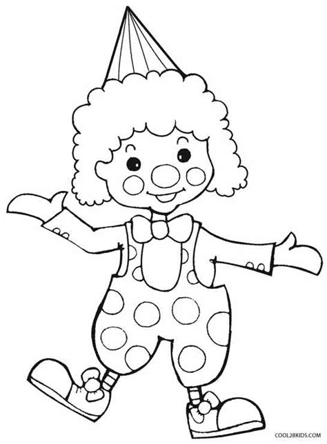 Paints the face under the evil clown. Printable Clown Coloring Pages For Kids | Cool2bKids