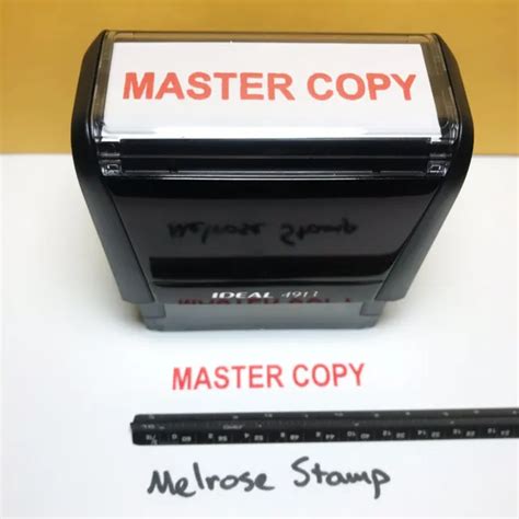 Master Copy Rubber Stamp Red Ink Self Inking Ideal 4913 1295 Picclick