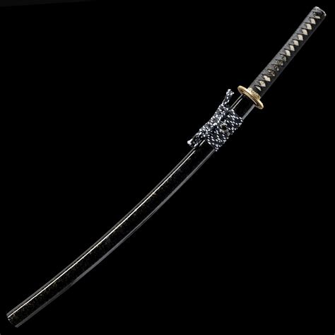 Black Katana Handmade Japanese Katana Sword Damascus Steel With Black