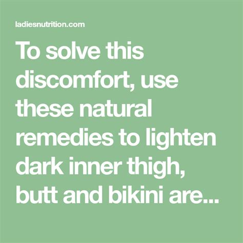 How To Lighten Dark Inner Thigh But And Bikini Area Cuidado De La