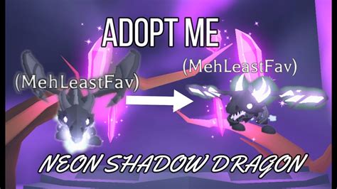 Making A Neon Shadow Dragon Adopt Me Youtube