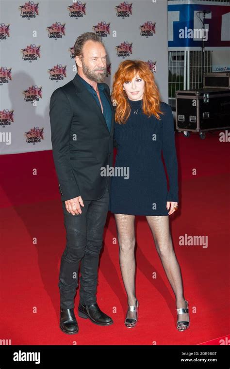 Sting And Mylene Farmer Arriving To The 17th Nrj Music Awards Ceremony