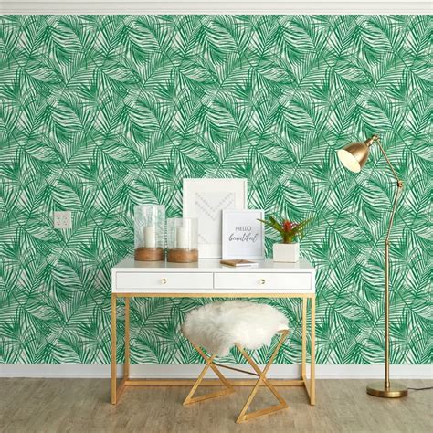 Tropical Peel And Stick Wallpaper Green Opalhouse Peel And Stick