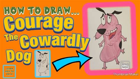How To Draw Courage The Cowardly Dog Step By Step Youtube