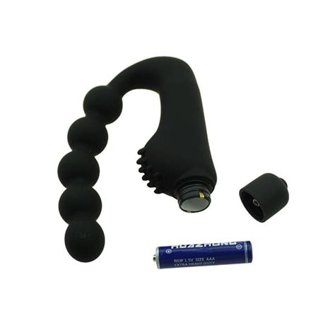 Anal Beads Silicone Vibrator Plug With Clitoris Stimulator Kinky Cloth