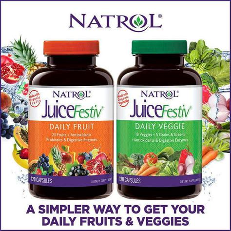 Natrol Juicefestiv Daily Fruit And Veggie 240 Capsules